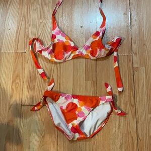Tommy Hilfiger Orange and Pink Bikini Swimwear